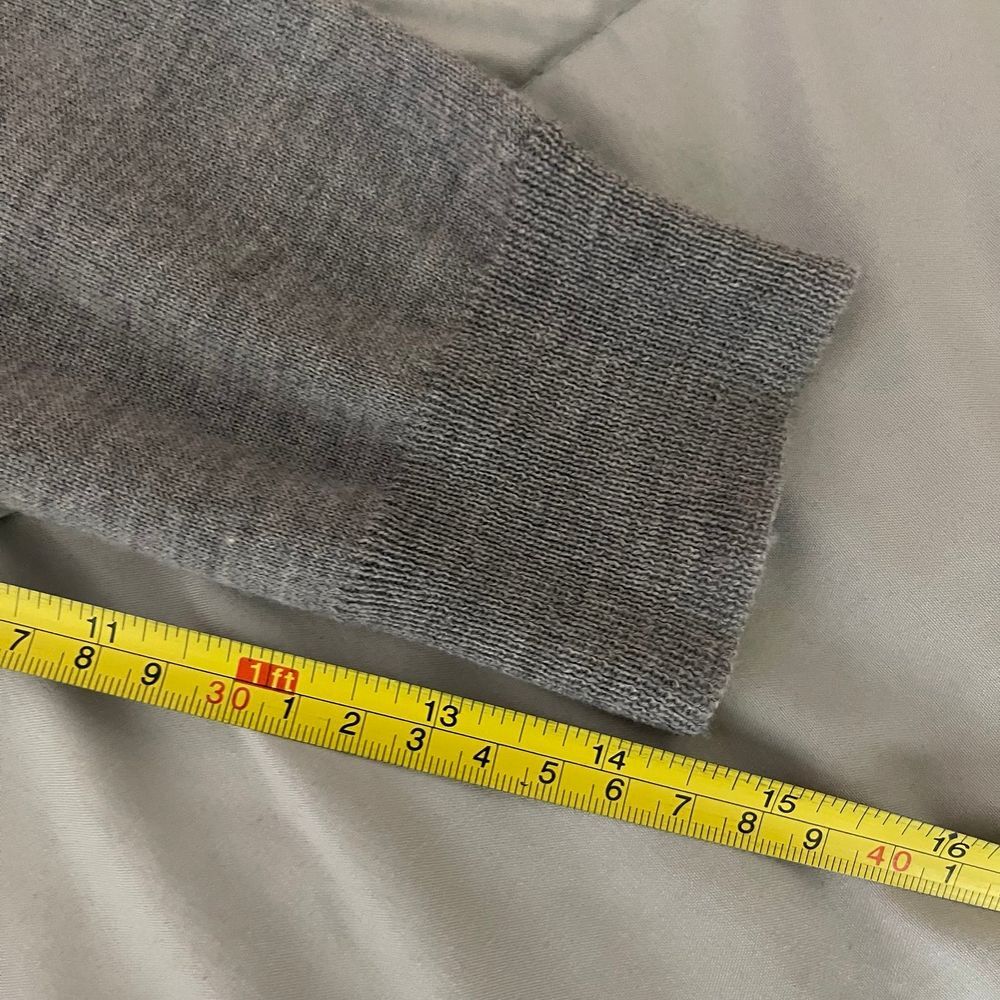 J. Crew Gray Ruffle-Front Cardigan - Picture 9 of 9